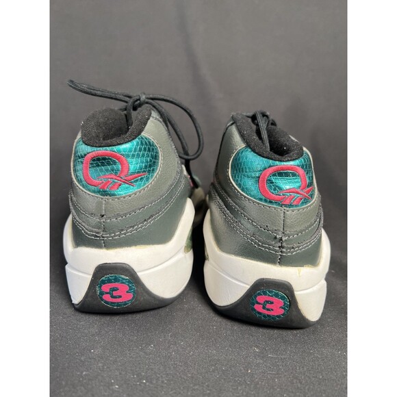 Reebok Question Mid Leather Iverson Gray/Teal/Pink Basketball M41519 Size 7 main image 8